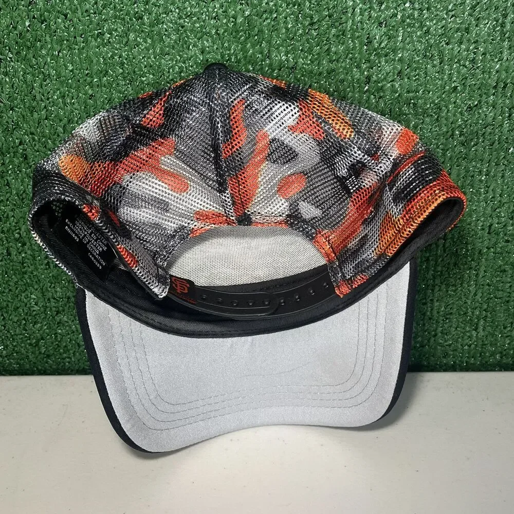 San Francisco Giants Hat MLB New Era Black Camo Snapback Trucker Cap Womens OSFM